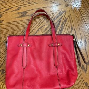 Red Leather Fossil Purse